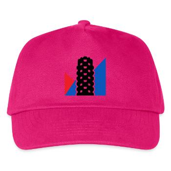 MTB Reifenprofil Abzeichen - Kinder Basecap - Fuchsia - Vorne