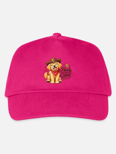 Howdy Cutie Hund im Cowboylook - Kinder Basecap - Fuchsia