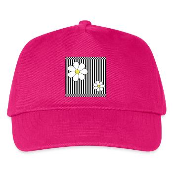 Stripes & Flowers - Kinder Basecap - Fuchsia - Vorne