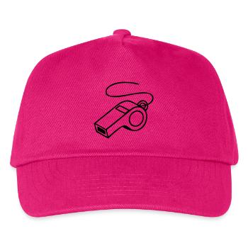Trillerpfeife Sport Schiri Icon - Kinder Basecap - Fuchsia - Vorne