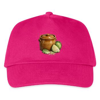 Steinzeug-Krocken und die Kohlernte - Kinder Basecap - Fuchsia - Vorne
