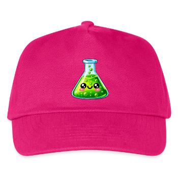 Grüner Blubber im Erlenmeyer - Kinder Basecap - Fuchsia - Vorne