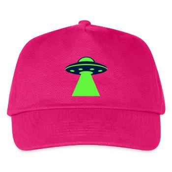 Ufo Alien Raumschiff Grafik - Kinder Basecap - Fuchsia - Vorne