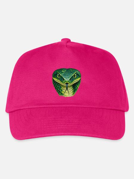 Smaragdgrüner Schlangenkopf - Kinder Basecap - Fuchsia