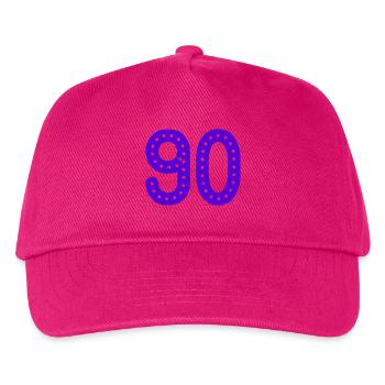 90 YEARS. 90TH ANNIVERSARY. BIRTHDAY 90 YEARS. 90 - Kids’ Baseball Cap - fuchsia - Front