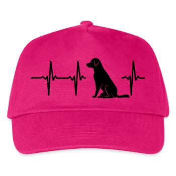 My heart beats for dogs - Kids’ Baseball Cap - fuchsia - Front