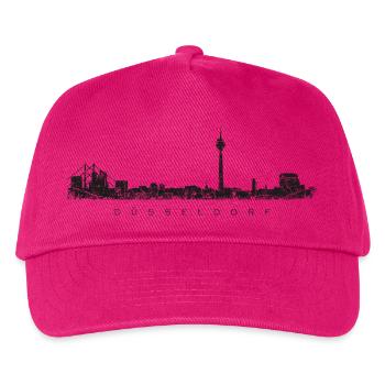 Düsseldorfer Skyline Düsseldorf (Vintage Schwarz) - Kinder Basecap - Fuchsia - Vorne