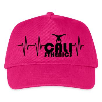 calisthenics Herzschlag Puls Training Handstand - Kinder Basecap - Fuchsia - Vorne