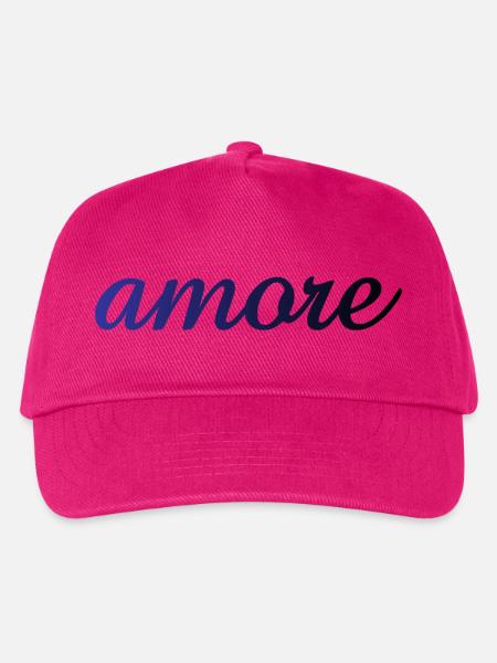amore - Italia - Italien - Love Liebe italienisch - Kinder Basecap - Fuchsia