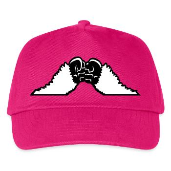2 Lamas Fäuste Haarig Affen Team Freunde Fist Pump - Kinder Basecap - Fuchsia - Vorne