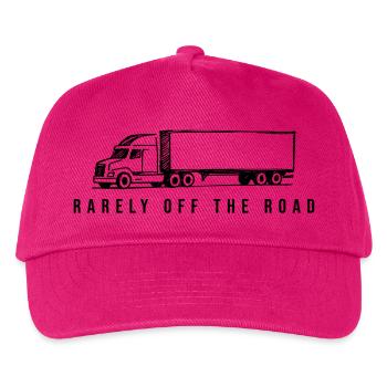 rarely off road trucker lkw fernfahrer spruch - Kinder Basecap - Fuchsia - Vorne