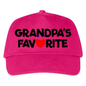 Favorite grandchild Red heart Grandpa's favorite - Kids’ Baseball Cap - fuchsia - Front