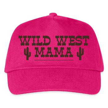 Mama Geschenk Wild West Country Western - Kinder Basecap - Fuchsia - Vorne