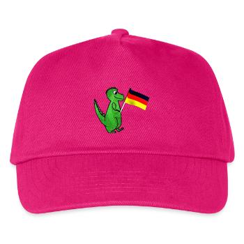 Deutschland Fußball WM Dino - Kinder Basecap - Fuchsia - Vorne