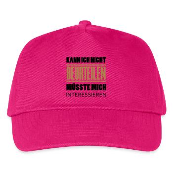 Can't judge I would have to be interested - Kids’ Baseball Cap - fuchsia - Front