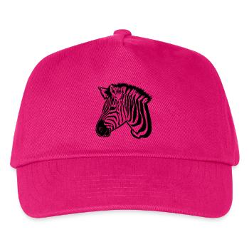 zebra dark - Kinder Basecap - Fuchsia - Vorne