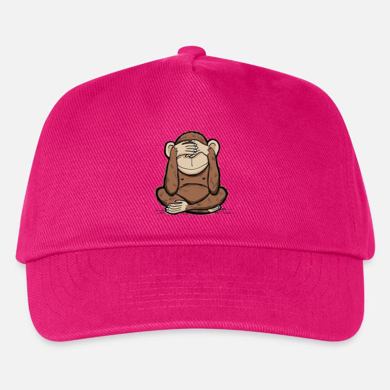Mizaru - Affe sieht kein Übel - Kinder Basecap - Fuchsia