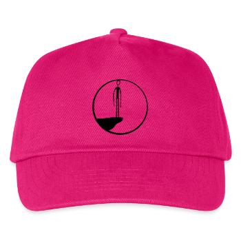 rund klippe mond kreis nacht schwarzer alien mann - Kinder Basecap - Fuchsia - Vorne