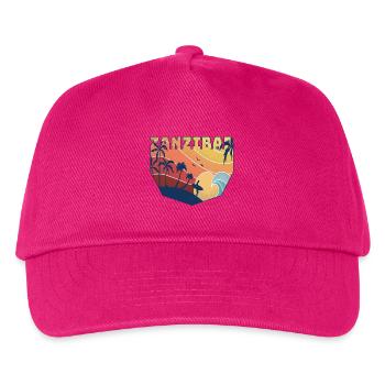 Surfer Design / Geschenk - Kinder Basecap - Fuchsia - Vorne