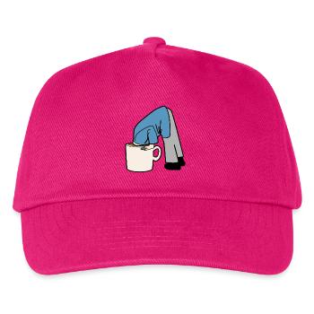 Kaffee - Kinder Basecap - Fuchsia - Vorne