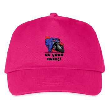 Motorrad Rennfahrer Motorräder Biker Statement - Kinder Basecap - Fuchsia - Vorne