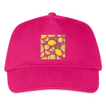 Zitronen-Design mit Frischeffekt - Kinder Basecap - Fuchsia - Vorne
