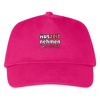 Auszeit Ruhe Urlaub Rente Sprüche - Kinder Basecap - Fuchsia - Vorne