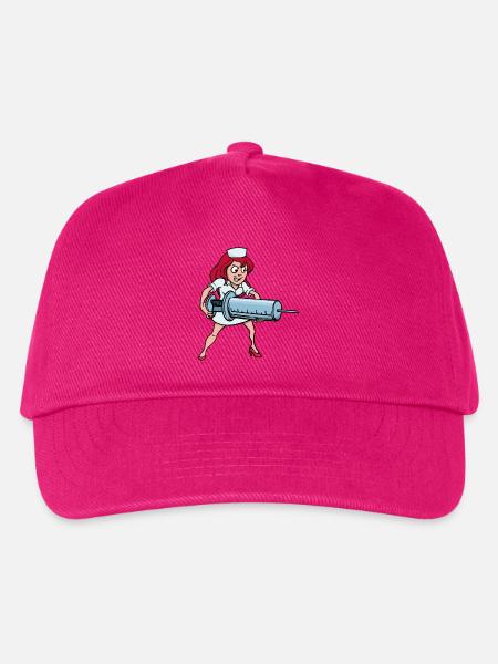 Krankenschwester Spritze Injektion Impfung Beruf - Kinder Basecap - Fuchsia