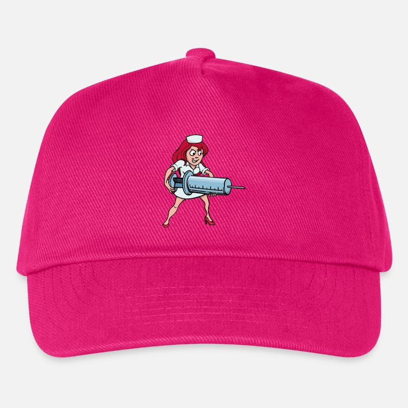 Krankenschwester Spritze Injektion Impfung Beruf - Kinder Basecap - Fuchsia
