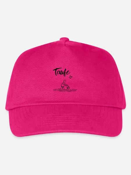 Taufe im Fluss Gottesdienst Taufgeschenk Paten - Kinder Basecap - Fuchsia