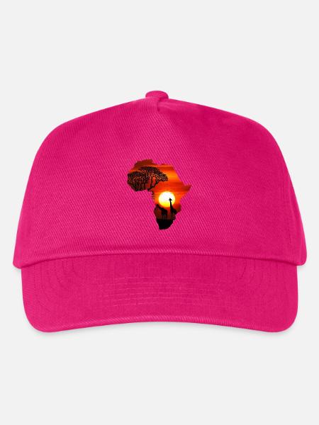 Kontinent Afrika Safari - Kinder Basecap - Fuchsia