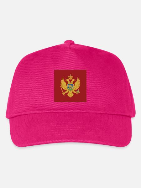 Montenegro Flagge, montenegrinische patriotische Geschenk - Kinder Basecap - Fuchsia