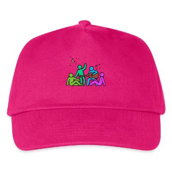 Beste Freunde Kumpel Freundschaft - Kinder Basecap - Fuchsia - Vorne