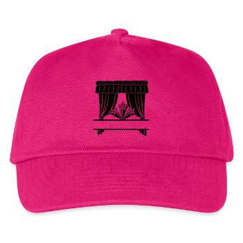 Vorhänge Theaterstar mit Namensleiste - Kinder Basecap - Fuchsia - Vorne