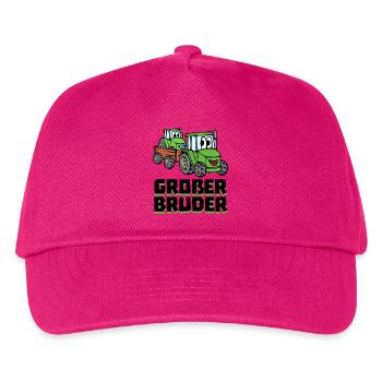 Landwirt Traktor Statement Schlepper Nutzfahrzeug - Kinder Basecap - Fuchsia - Vorne