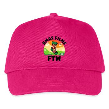 Kino Movies Filme Statement Film Schauen Cineast - Kinder Basecap - Fuchsia - Vorne