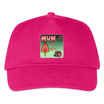 Wassermelone BUG - Kinder Basecap - Fuchsia - Vorne