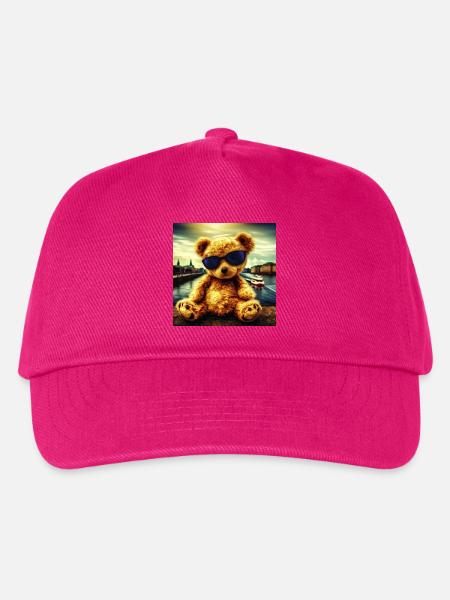 Teddy in Hamburg - Kinder Basecap - Fuchsia
