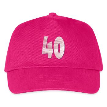 ZAHL 40 VIERZIG - VIERZIGJÄHRIGE GEBURTSTAG - Kinder Basecap - Fuchsia - Vorne