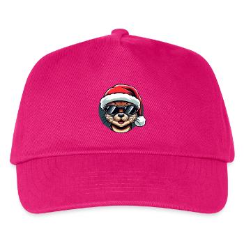 Otter Weihnachten Trendy | Cooles Urlaubs-Sweatshirt - Kinder Basecap - Fuchsia - Vorne