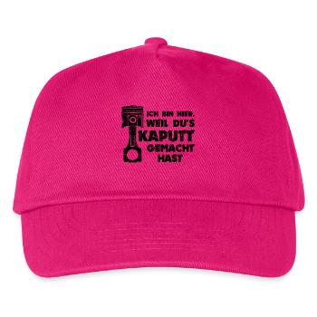 Workaholic Statement Job Arbeiter Mechaniker - Kinder Basecap - Fuchsia - Vorne