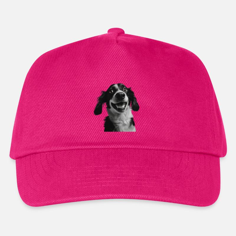 Border Collie Cheer Lächeln - Kinder Basecap - Fuchsia