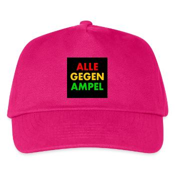 Alle gegen ampel - Kinder Basecap - Fuchsia - Vorne