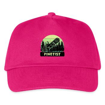 Waldarbeit Brennholz Forst Spruch Baum Holzfäller - Kinder Basecap - Fuchsia - Vorne