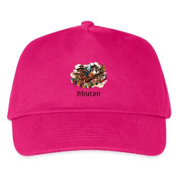 Bhutan Drache Thimphu Himalaya - Kinder Basecap - Fuchsia - Vorne