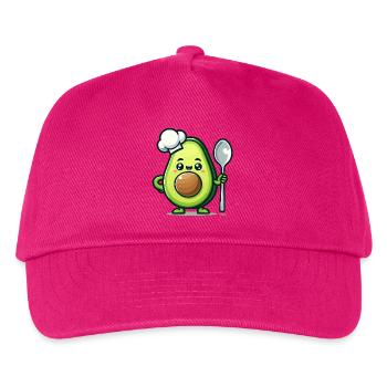 Chef Avocuddle: The Gourmet Guacamole Genius - Kids’ Baseball Cap - fuchsia - Front