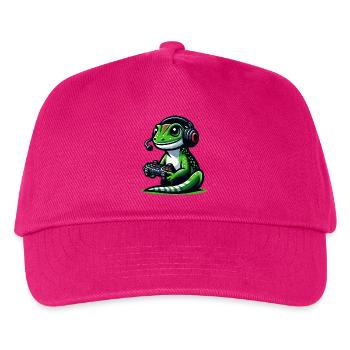 Gecko Gamer : Maîtriser la jungle des joysticks - Casquette de baseball Enfant - fuchsia - Devant