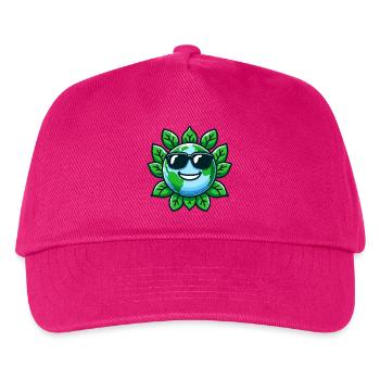 Cool Planet: Die umweltfreundliche Erde - Kinder Basecap - Fuchsia - Vorne