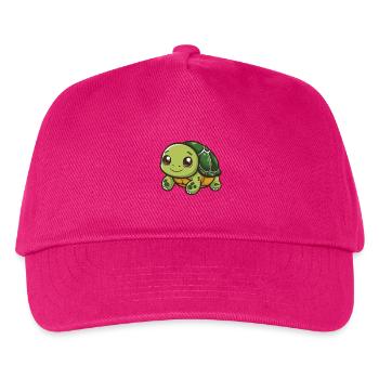 Cute turtle with big eyes - Kids’ Baseball Cap - fuchsia - Front