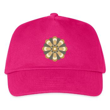 Goldene & braune Blume - Kinder Basecap - Fuchsia - Vorne